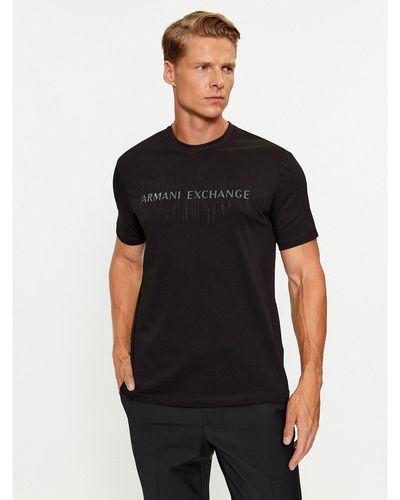 Armani Exchange T-Shirt 6Rztka Zjbyz 1200 Regular Fit - Schwarz