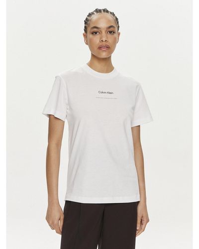 Calvin Klein T-Shirt Multi Logo K20K207215 Weiß Regular Fit