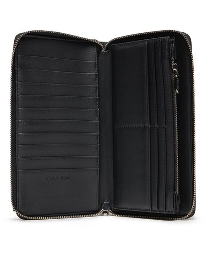 Calvin Klein Große Damen Geldbörse Minimal Monogram Zip K60K612266
