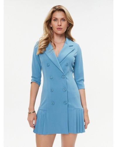 Rinascimento Kleid Für Den Alltag Cfc0115559003 Regular Fit - Blau