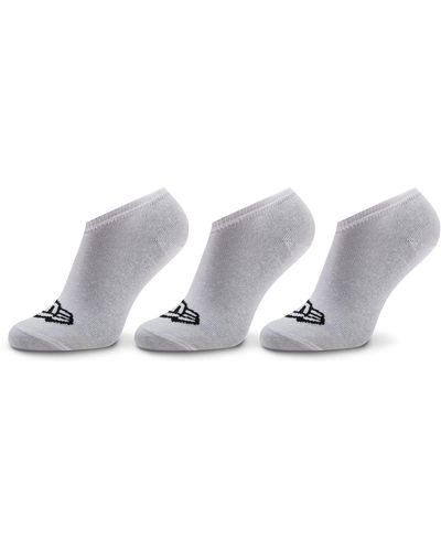 KTZ 3Er-Set Niedrige -Socken Flag Sneaker Sock 13113638 Weiß - Mettallic