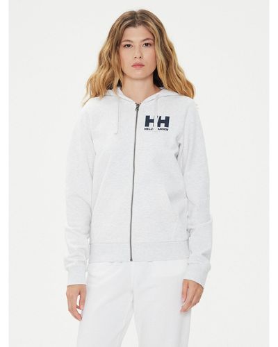 Helly Hansen Sweatshirt W Hh Logo Full Zip Hoodie 2.0 34461 Weiß Regular Fit