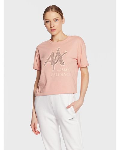 Armani Exchange T-Shirt 3Rytec Yj3Rz 14Ao Regular Fit - Pink