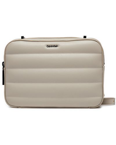 Calvin Klein Handtasche Line Quilt Camera Bag K60K612114 - Grau