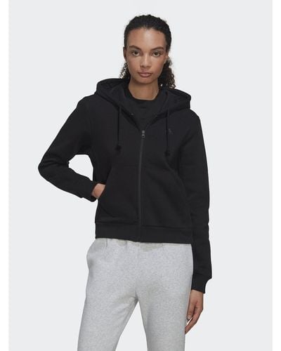 adidas Sweatshirt All Szn Fleece Full-Zip Hoodie Hc8848 Regular Fit - Schwarz