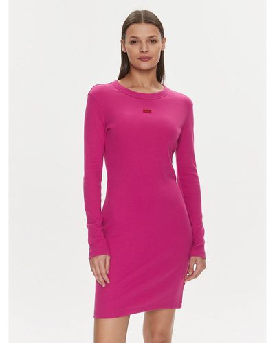HUGO Kleid Für Den Alltag Nemalia 50508635 Slim Fit - Pink