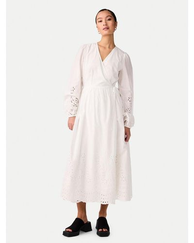 Y.A.S Kleid Für Den Alltag Luma 26032685 Weiß Regular Fit - Natur