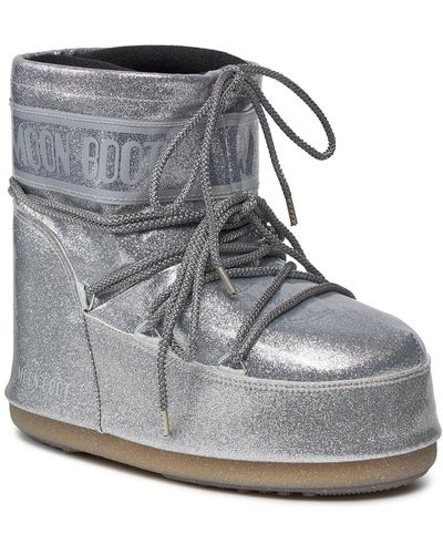 Moon Boot Schneeschuhe low glitter 14094400002 silver 002 - Grau