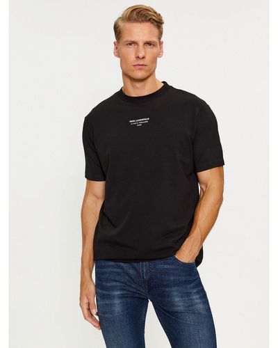 Karl Lagerfeld T-Shirt Crewneck 755038 534221 Regular Fit - Schwarz