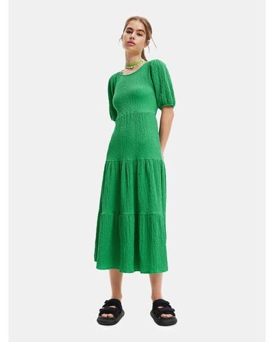 Desigual Kleid Für Den Alltag 23Swvw45 Grün Regular Fit