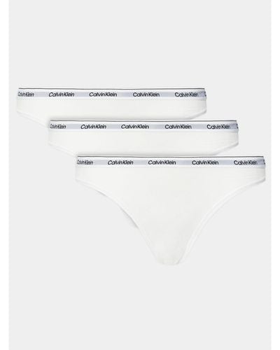 Calvin Klein 3Er-Set Klassische Damenslips 000Qd5207E Weiß