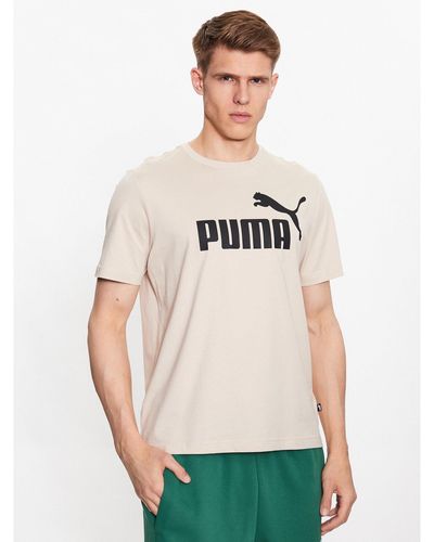 PUMA T-Shirt Essentials Logo 586667 Regular Fit - Natur