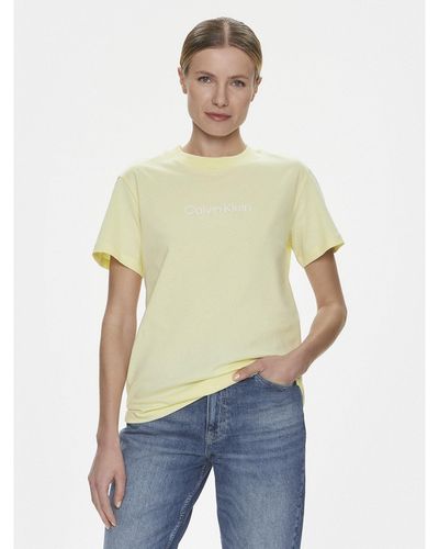 Calvin Klein T-Shirt Hero Logo K20K205448 Regular Fit - Natur