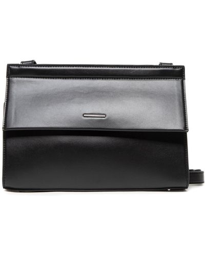 Calvin Klein Handtasche Fold Over Shoulder Bag K60K609644 - Schwarz