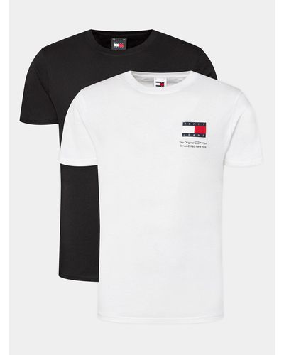 Tommy Hilfiger 2Er-Set T-Shirts Dm0Dm18862 Slim Fit - Schwarz