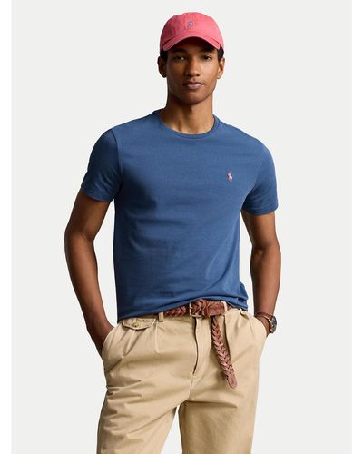 Polo Ralph Lauren T-Shirt 710671438373 Custom Slim Fit - Blau