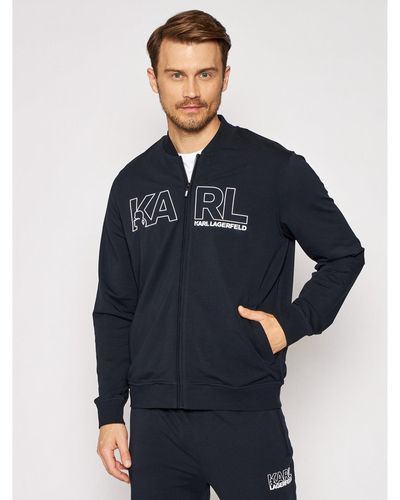 Karl Lagerfeld Sweatshirt Sweat Zip 705034 511902 Regular Fit - Blau