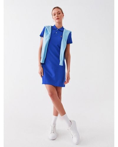 Polo Ralph Lauren Kleid Für Den Alltag 211799490007 Regular Fit - Blau