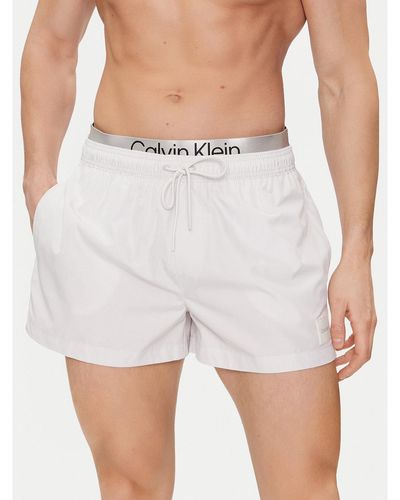 Calvin Klein Badeshorts Km0Km00947 Weiß Regular Fit