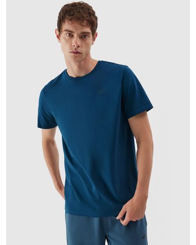 4F T-Shirt Aw23Ttshm0876 Regular Fit - Blau