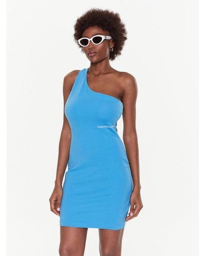 Calvin Klein Kleid Für Den Alltag J20J220757 Slim Fit - Blau