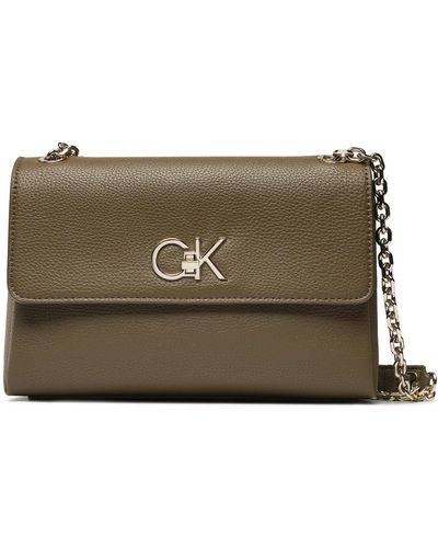Calvin Klein Handtasche re-lock ew conv xbody pbl k60k609395 lbb - Grün