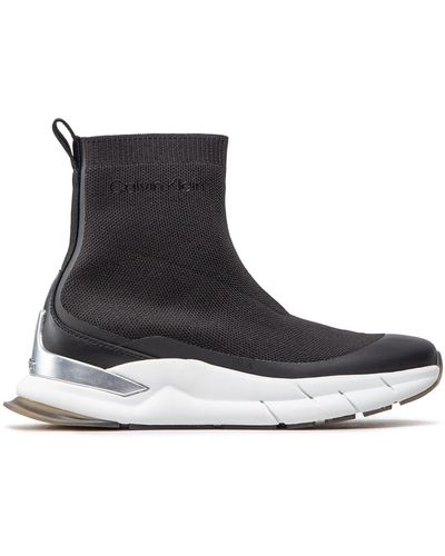 Calvin Klein Sneakers sock boot - knit hw0hw01177 ck black bax - Schwarz