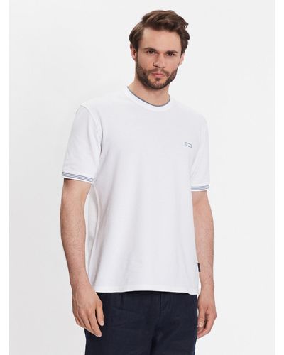 Sisley T-Shirt 3B2Zs102F Weiß Regular Fit