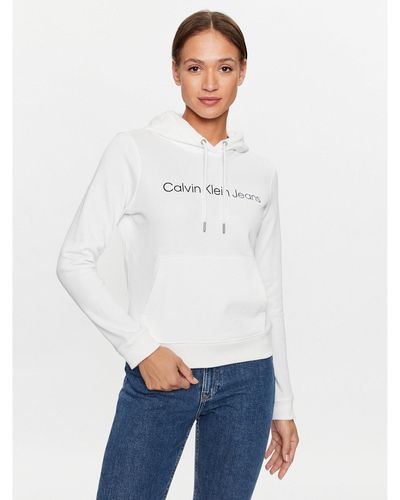 Calvin Klein Sweatshirt J20J220254 Weiß Regular Fit