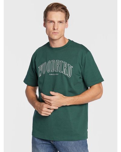 Woodbird T-Shirt Rics Cover 2246-402 Grün Regular Fit