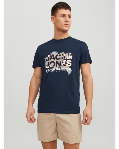 Jack & Jones T-Shirt Marina 12233600 Standard Fit - Blau