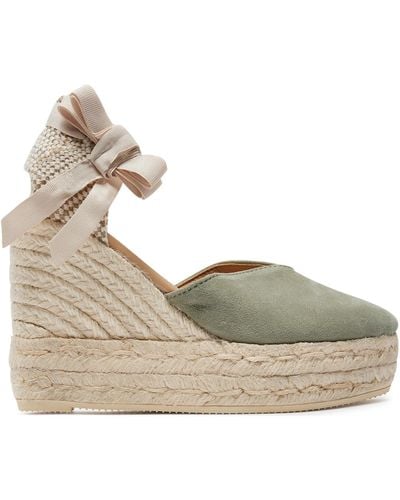 Manebí Espadrilles Hamptons Heart-Shaped Wedge Espadrilles W 0.1 Wh Grün - Grau