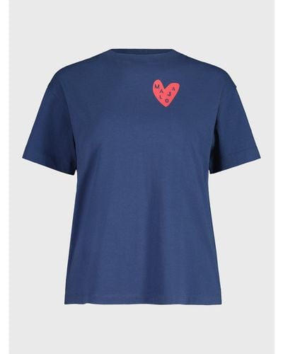 Maloja T-Shirt Triglavm. 35409-1-8585 Weiß Regular Fit - Blau