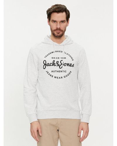 Jack & Jones Sweatshirt Forest 12249237 Standard Fit - Weiß