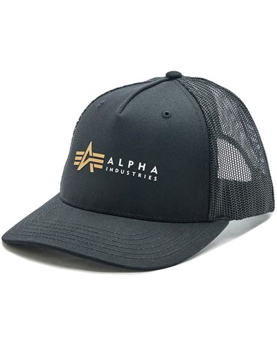 Alpha Industries Cap Label 106901Fp - Blau