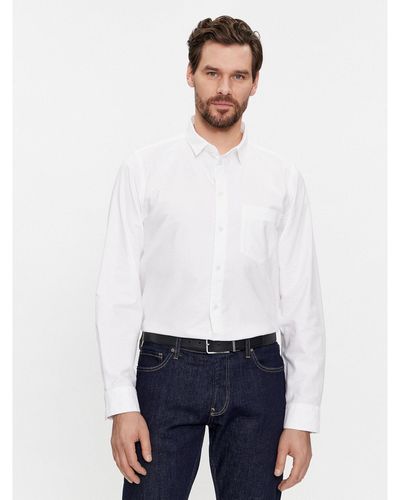 Calvin Klein Hemd Oxford K10K112155 Weiß Regular Fit