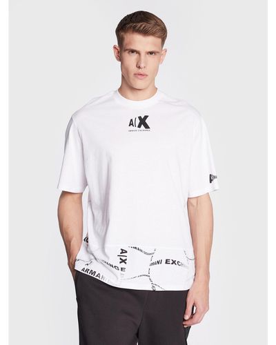 Armani Exchange T-Shirt 3Rzmfe Zj8Ez 21Bx Weiß Relaxed Fit
