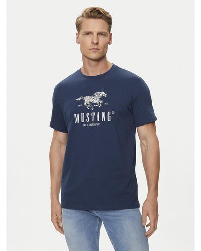 Mustang T-Shirt Austin 1015069 Regular Fit - Blau