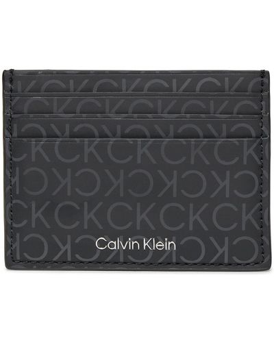 Calvin Klein Kreditkartenetui Rubberized Cardholder 6Cc K50K511256 Uv Mono 0Gl - Schwarz