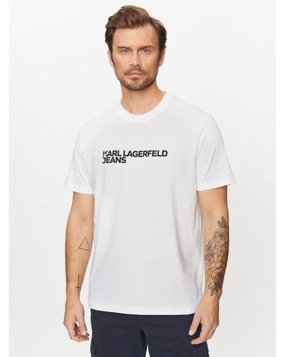 Karl Lagerfeld T-Shirt 235D1707 Weiß Regular Fit