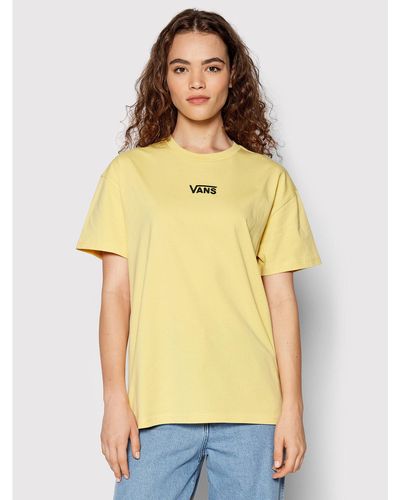 Vans T-Shirt Flying V Vn0A7Yut Oversize - Gelb