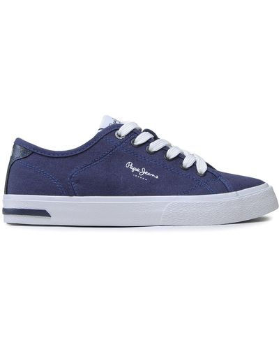 Pepe Jeans Sneakers Aus Stoff Kenton Road W Pls31440 - Blau