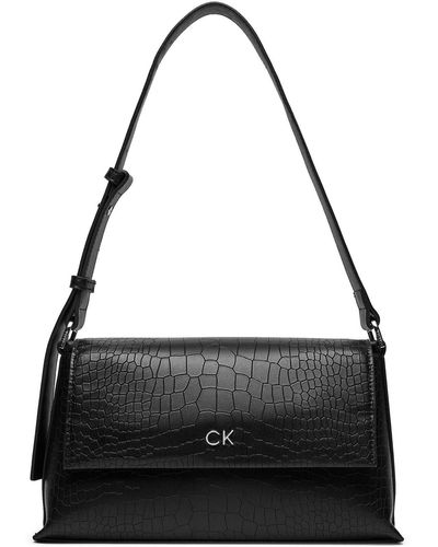 Calvin Klein Handtasche Ck Daily Shoulder Bag_Croco K60K612142 - Schwarz