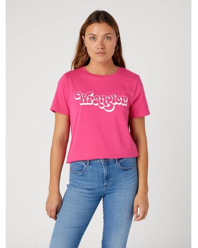 Wrangler T-Shirt W7N4D3P62 112332090 Regular Fit - Pink