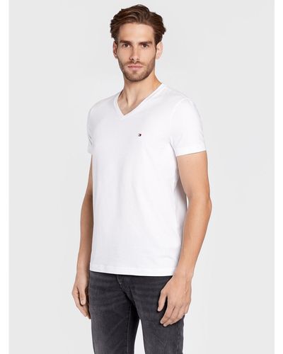 Tommy Hilfiger T-Shirt Core Stretch Mw0Mw27540 Weiß Slim Fit