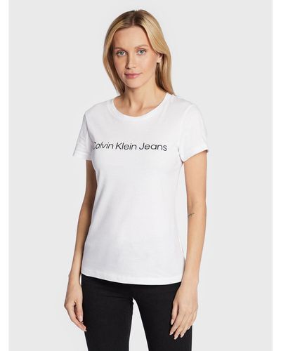 Calvin Klein 2Er-Set T-Shirts J20J216466 Slim Fit - Weiß