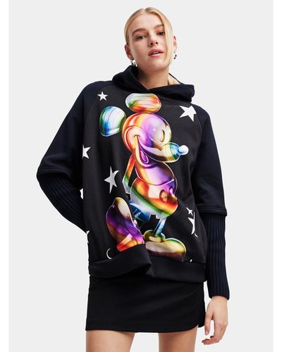 Desigual Sweatshirt 23Wwsk48 Oversize - Blau