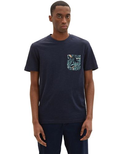 Tom Tailor T-Shirt 1035844 Regular Fit - Blau