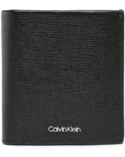 Calvin Klein Kleine Herren Geldbörse Ck Median Trifold 6Cc W/Coin K50K509988 - Schwarz