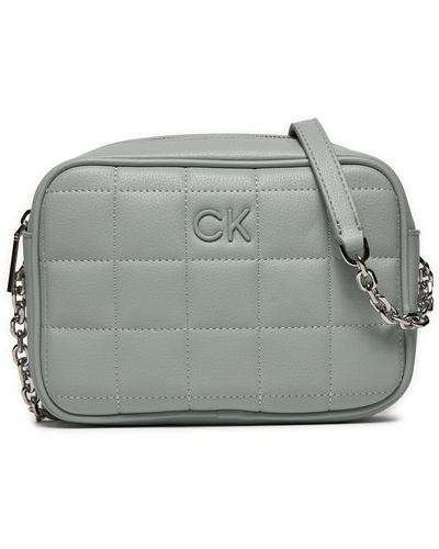 Calvin Klein Handtasche ck square quilt k60k612331 pigeon peb - Grau